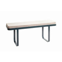 SITZBANK 115/48/36 cm Samt Anthrazit, Kaschmir  - Kaschmir/Anthrazit, KONVENTIONELL, Textil/Metall (115/48/36cm)