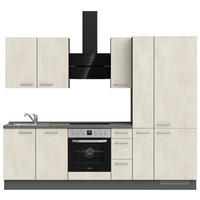 KÜCHENLEERBLOCK 270 cm   Weiss, Schieferfarben  - Schieferfarben/Weiss, Modern, Holzwerkstoff/Metall (270cm) - Nobilia