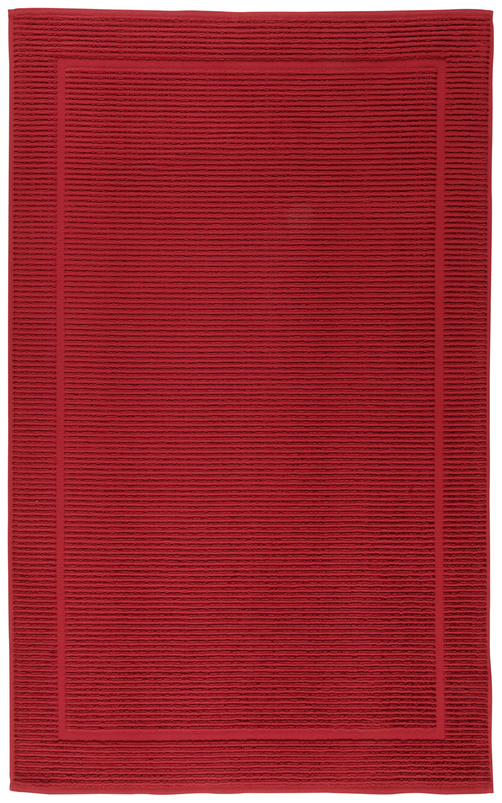 BADEMATTE Kirschbaumfarben, Bordeaux 60/100 cm  - Kirschbaumfarben/Bordeaux, Basics, Textil (60/100cm) - Bio:Vio