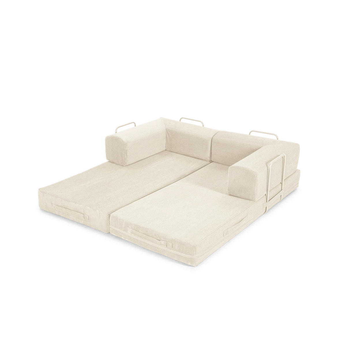 SCHLAFSOFA Cord Creme  - Creme, MODERN, Textil (200/70/90cm) - Livetastic