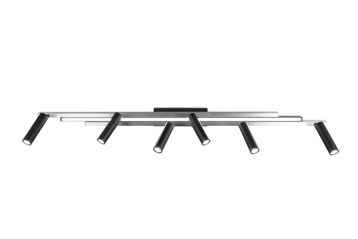 LED-STRAHLER Zeno 180/23/8,5 cm   - Schwarz/Alufarben, Basics, Metall (180/23/8,5cm) - Trio Leuchten