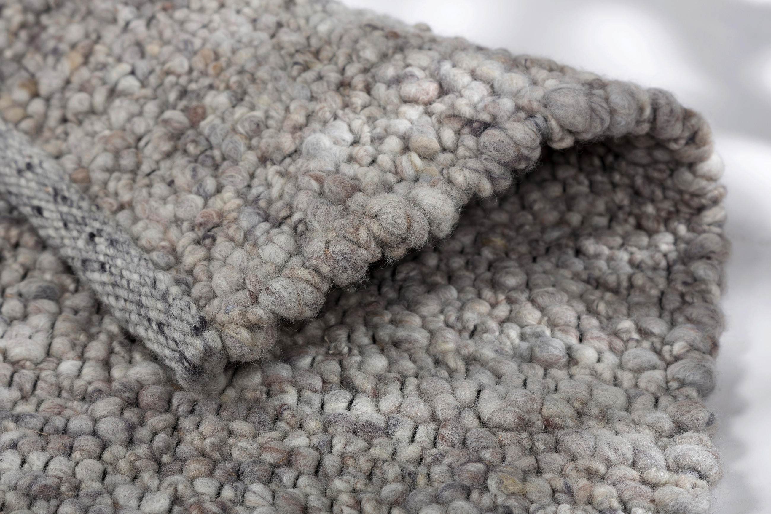 Thumbnail - Schöner Wohnen Handwebteppich Odelia, Hellgrau, Textil, Uni, rechteckig, 170x240 cm, für Fußbodenheizung geeignet, Teppi...