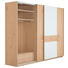 SCHWEBETÜRENSCHRANK in furniert, massiv, mehrschichtige Massivholzplatte (Tischlerplatte) Eiche Eichefarben - Eichefarben, Natur, Glas/Holz (282/226/71cm) - Voglauer SCHWEBETÜRENSCHRANK in furniert, massiv, mehrschichtige Massivholzplatte (Tischlerplatte) Eiche Eichefarben - Eichefarben, Natur, Glas/Holz (282/226/71cm) - Voglauer
