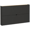 SCHUHKIPPER GW-Ameca  in 140/83/18 cm  - Eichefarben/Schwarz, Design, Holzwerkstoff/Metall (140/83/18cm)