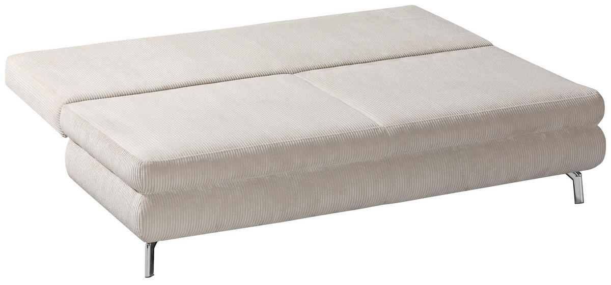 SCHLAFSOFA Rob Cord Beige Rückenkissen, Bettkasten, Schlaffunktion  - Eichefarben/Beige, Design, Holz/Textil (200/91/92cm) - Novel