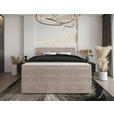 BOXSPRINGBETT 160/200 cm  in Beige  - Beige/Schwarz, KONVENTIONELL, Kunststoff/Textil (160/200cm) - Carryhome