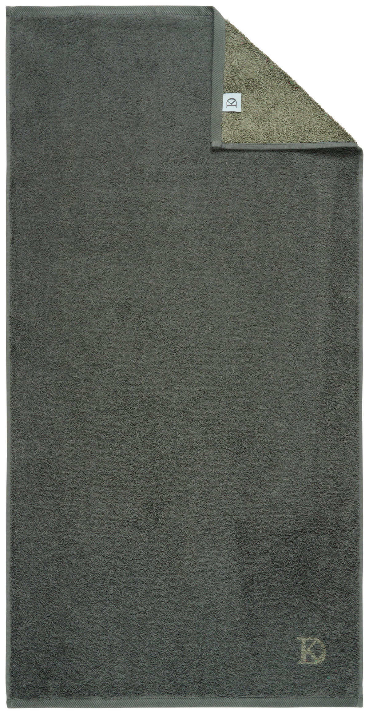 OSUŠKA DO SPRCHY, 70/140 cm, šedá, tmavě zelená - šedá/tmavě zelená, Design, textil (70/140cm) - Dieter Knoll