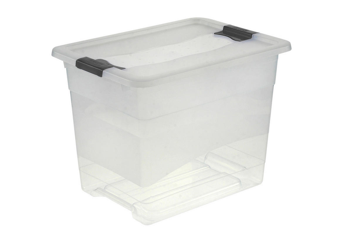 ŠKATLA S POKROVOM   39,5/29,5/30 cm     - prosojno, Basics, umetna masa (39,5/29,5/30cm)