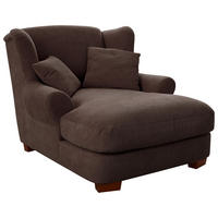 XXL-SESSEL - Dunkelbraun, ROMANTIK / LANDHAUS, Holz/Textil (120/101/142cm) - Cantus