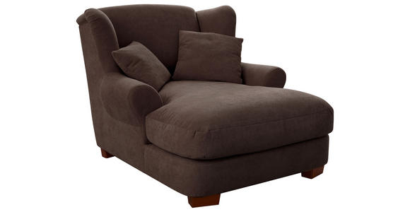 XXL-SESSEL - Dunkelbraun, ROMANTIK / LANDHAUS, Holz/Textil (120/101/142cm) - Cantus