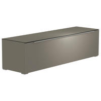 LOWBOARD Grau, Alufarben  160/43/45 cm  - Alufarben/Grau, Design, Glas/Holzwerkstoff (160/43/45cm) - Moderano