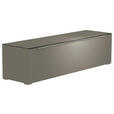 LOWBOARD Grau, Alufarben  160/43/45 cm  - Alufarben/Grau, Design, Glas/Holzwerkstoff (160/43/45cm) - Moderano