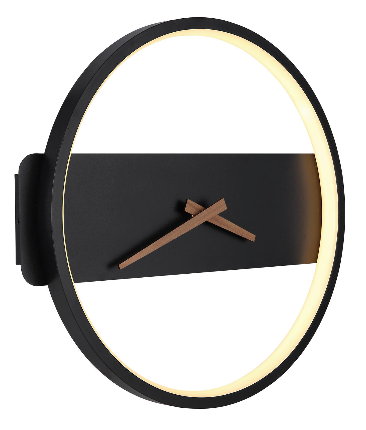 WANDUHR   - Schwarz/Weiß, Design, Kunststoff/Metall (35/32/5,5cm) - Globo