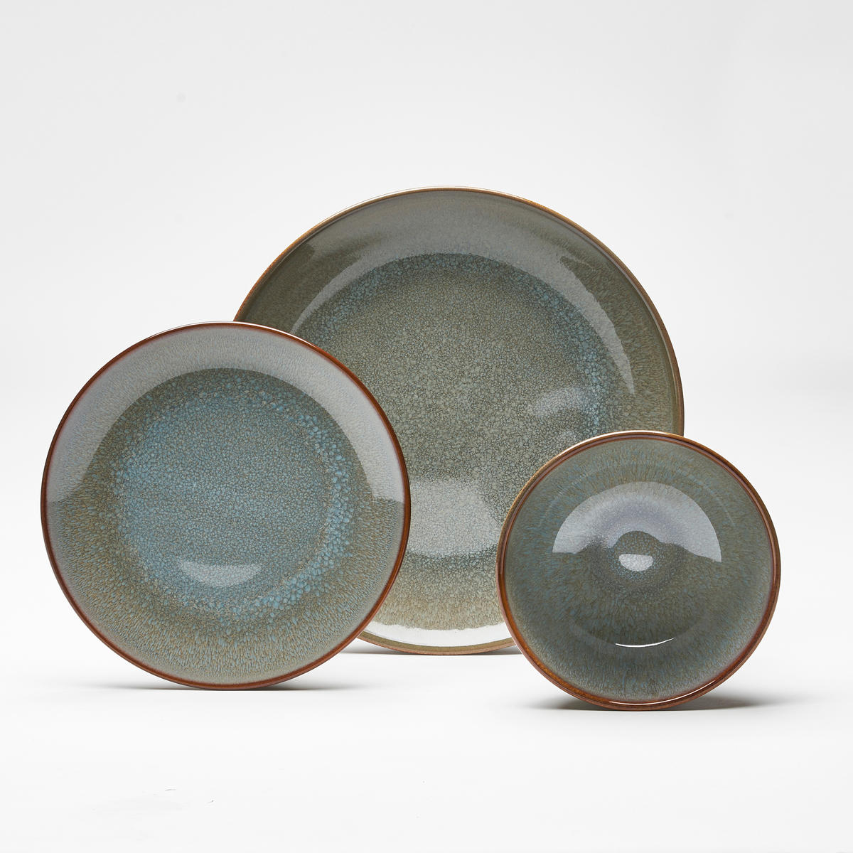 KOMBISERVICE Graugrün Olbia Lago 16-teilig 4 Personen  - Graugrün, Basics, Keramik - Van Well