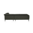 ECKSOFA in Chenille Graubraun  280/205 cm  - Graubraun/Schwarz, Design, Textil/Metall (280/205cm) - Xora