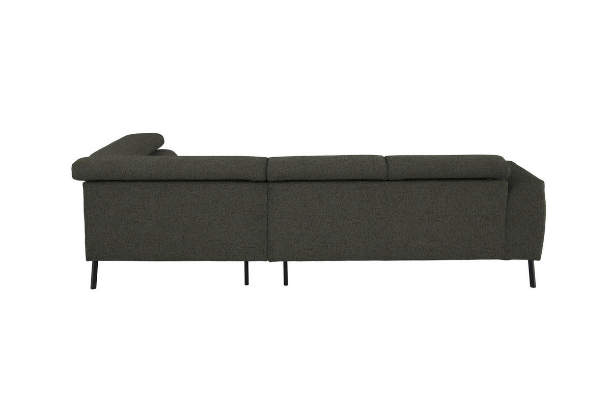 ECKSOFA in Chenille Graubraun  280/205 cm  - Graubraun/Schwarz, Design, Textil/Metall (280/205cm) - Xora