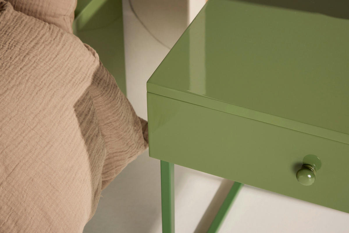 NACHTTISCH 41/50/41 cm Pappel  - Grün, MODERN, Holz/Metall (41/50/41cm) - Livetastic