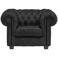 CHESTERFIELD-SESSEL - Wengefarben/Dunkelgrau, LIFESTYLE, Holz/Textil (115/76,5/96cm) - Landscape