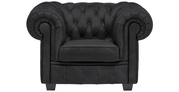CHESTERFIELD-SESSEL - Wengefarben/Dunkelgrau, LIFESTYLE, Holz/Textil (115/76,5/96cm) - Landscape