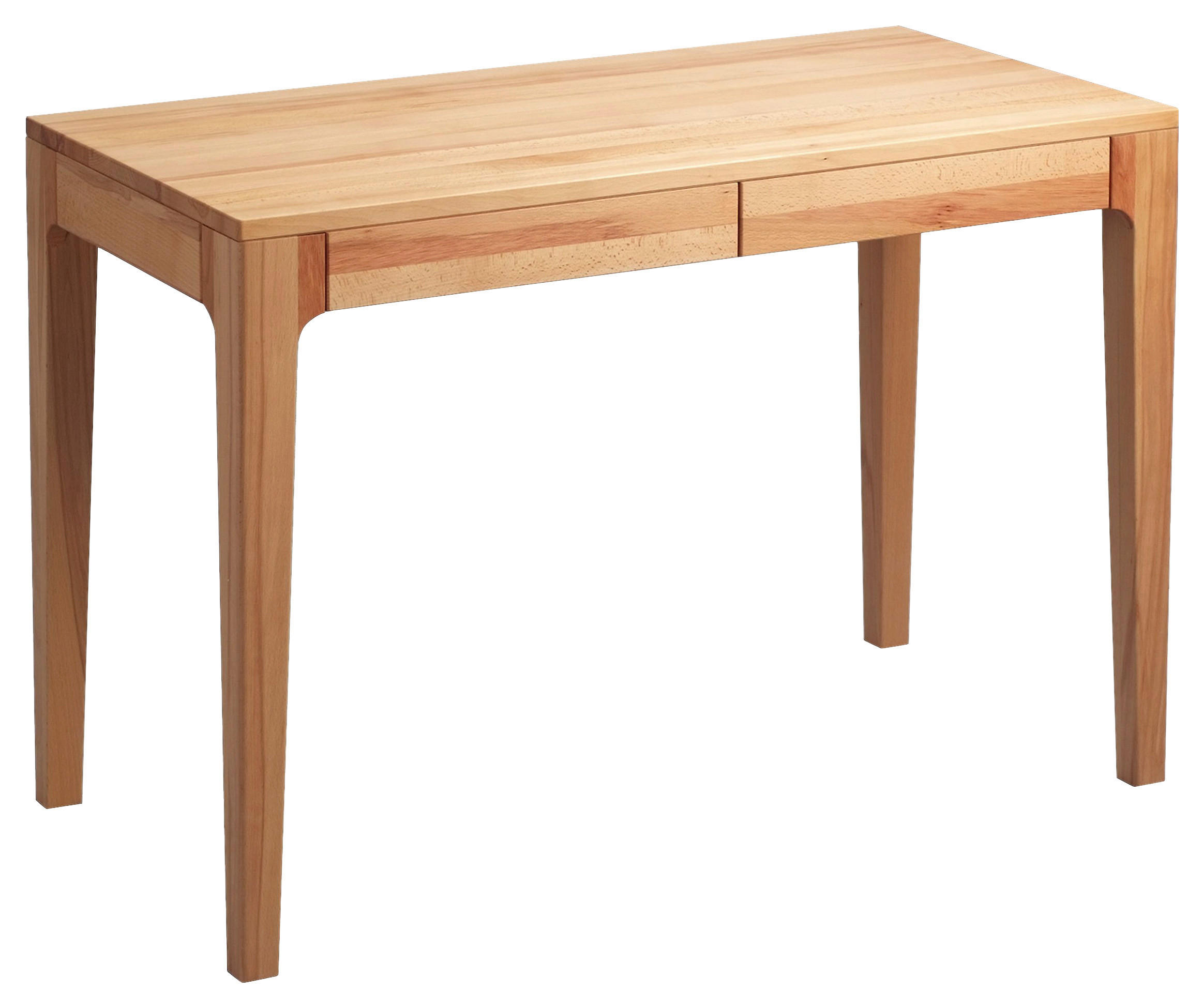 SCHREIBTISCH 110/55/76 cm Kernbuche Stauraum  - Kernbuche, Basics, Holz (110/55/76cm) - Boxxx