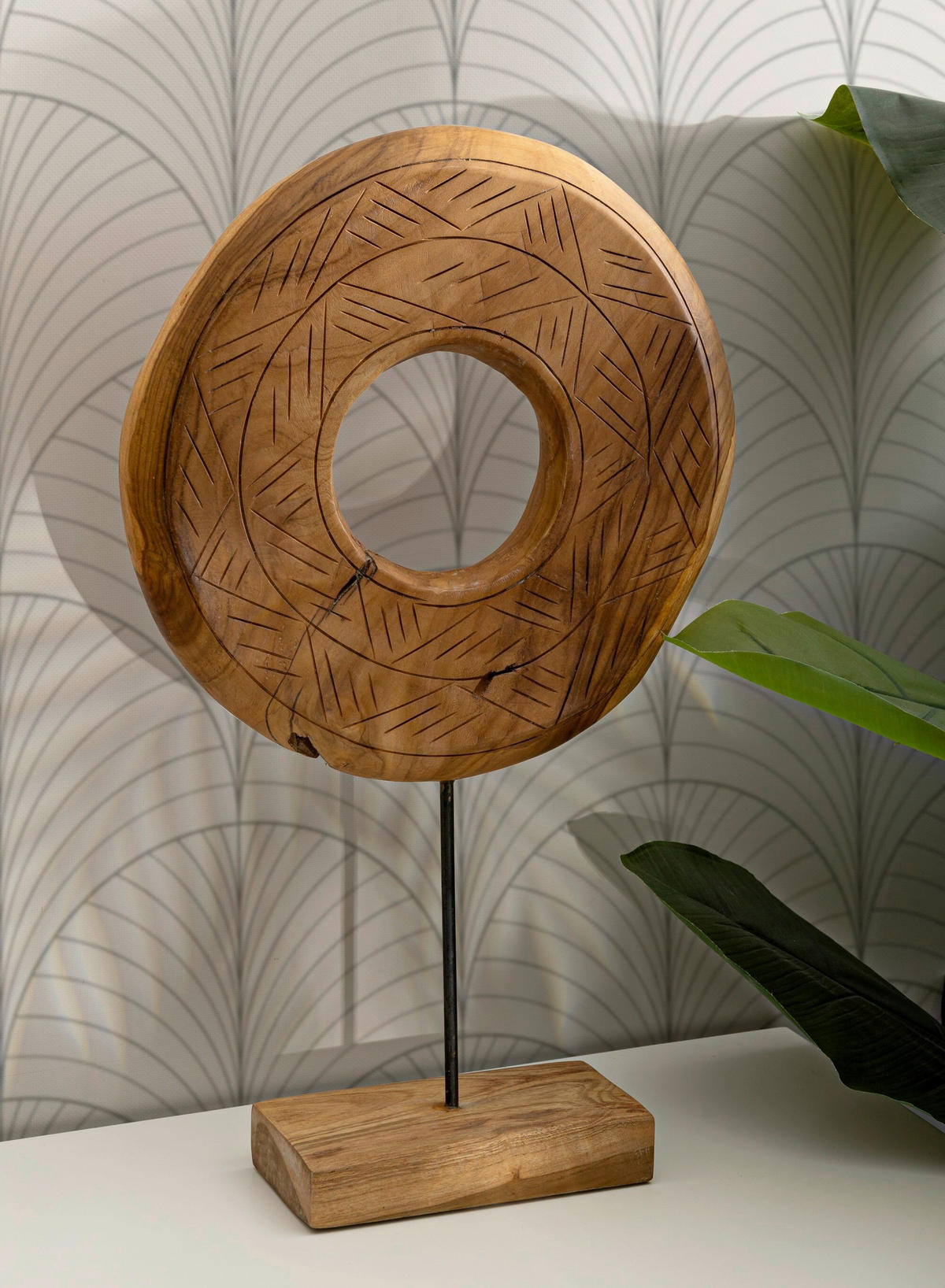 SKULPTUR - Braun, Basics, Holz (35/58/10cm)