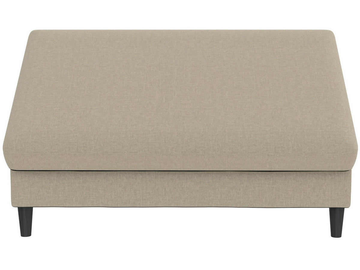 HOCKER in Textil Cappuccino  - Schwarz/Cappuccino, Basics, Kunststoff/Textil (130/43/69cm) - Livetastic