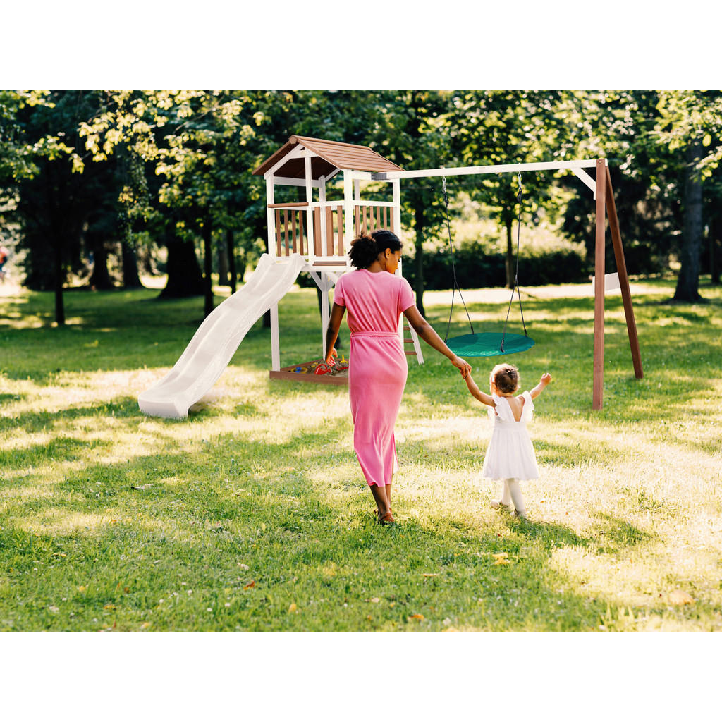 Thumbnail - Ambia Garden Spielturm, Braun, Grün, Weiß, Holz, Kunststoff, 356.6x241.9x349 cm, EN 71, CE, FSC 100%, Outdoor Spielzeug,...