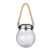 SZOLÁRLÁMPA  - átlátszó, Basics, üveg/fém (12/14cm) - Ambia Garden