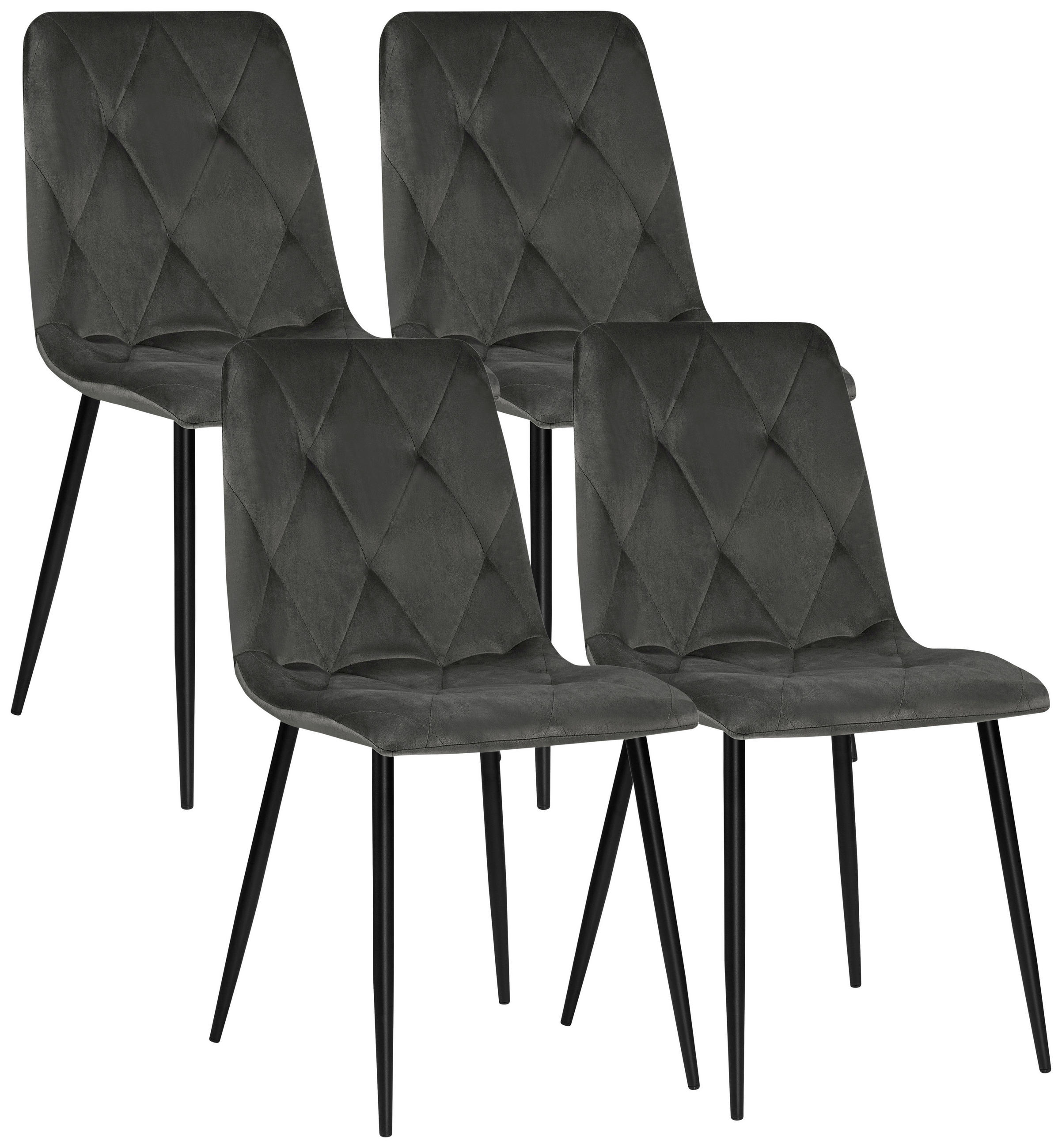 Boxxx Stuhl-Set Schwarz, Dunkelgrau 43x84x56 cm