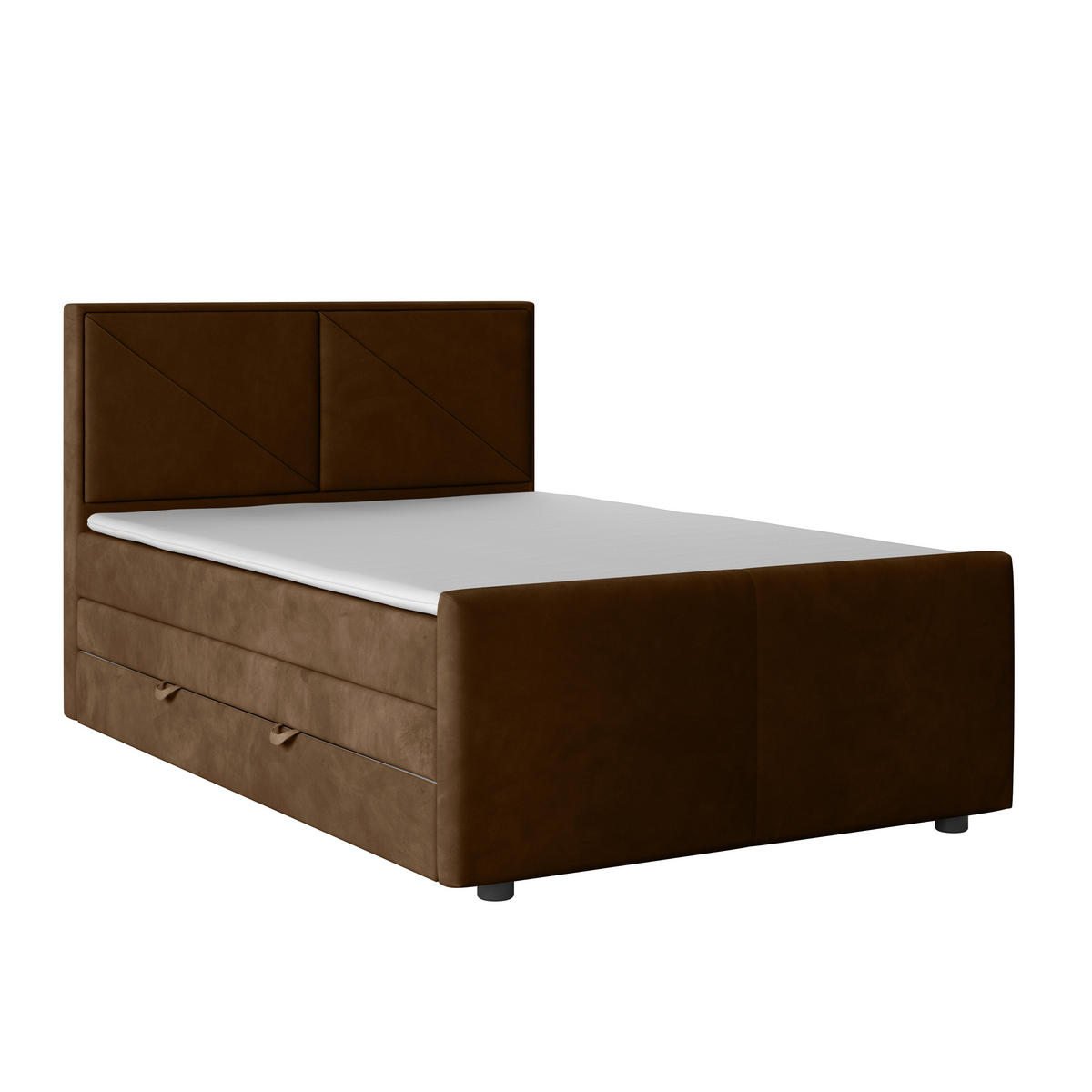 BOXSPRINGBETT 140/200 cm  in Braun  - Braun, Modern, Holz/Kunststoff (140/200cm) - MID.YOU