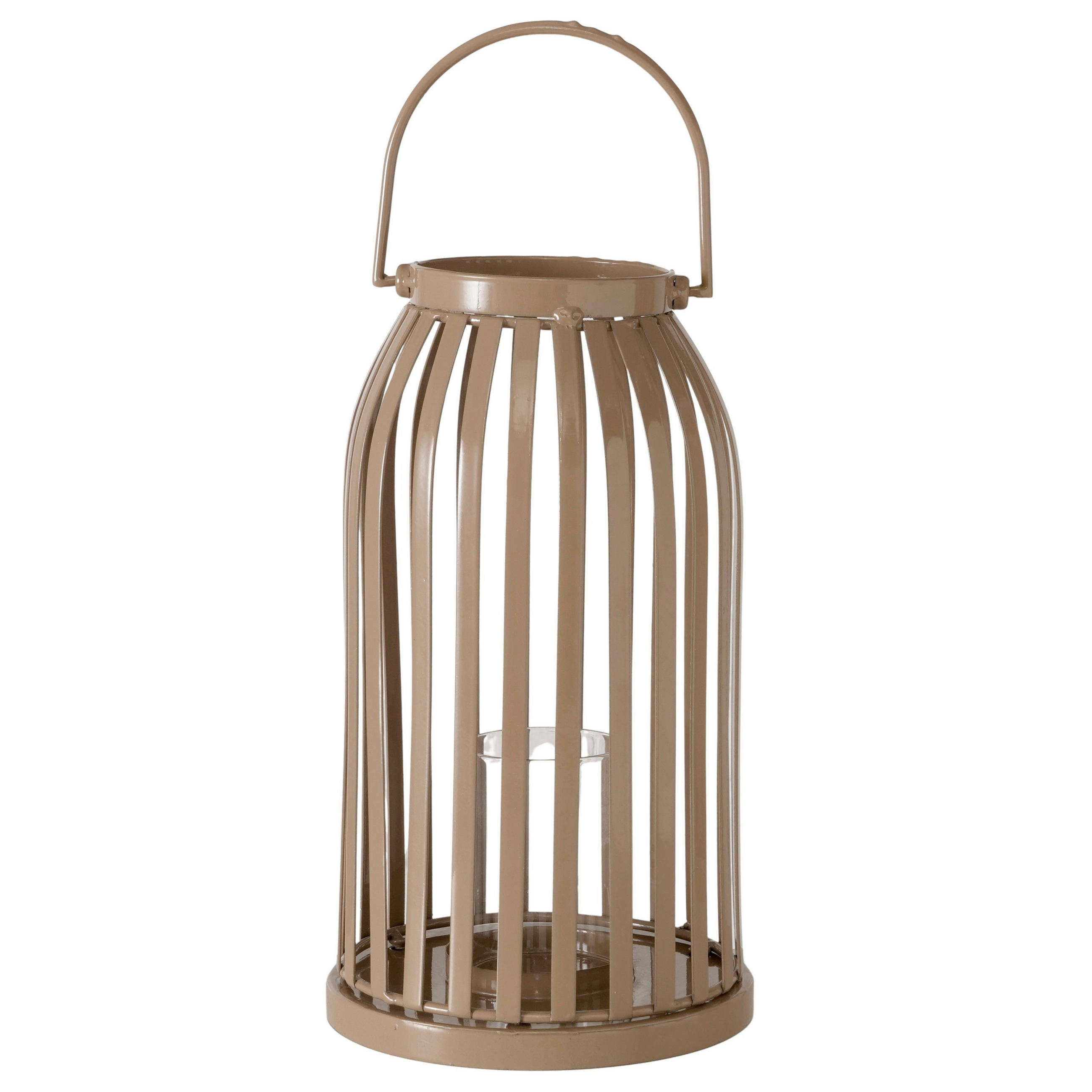 WINDLICHT - Braun, Trend, Glas/Metall (21/40cm) - Ambia Home