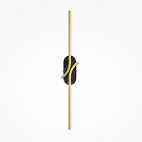 WANDLEUCHTE - Messingfarben/Schwarz, Modern, Stein/Metall (9,7/8,6/63cm) - MAYTONI