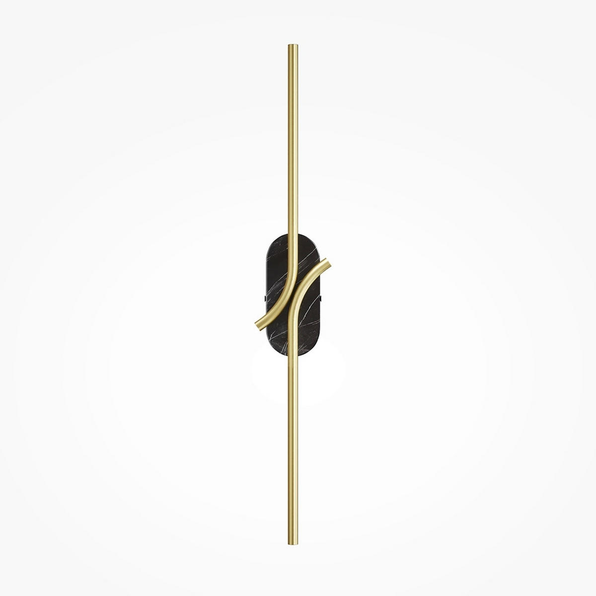WANDLEUCHTE - Messingfarben/Schwarz, Modern, Stein/Metall (9,7/8,6/63cm) - MAYTONI