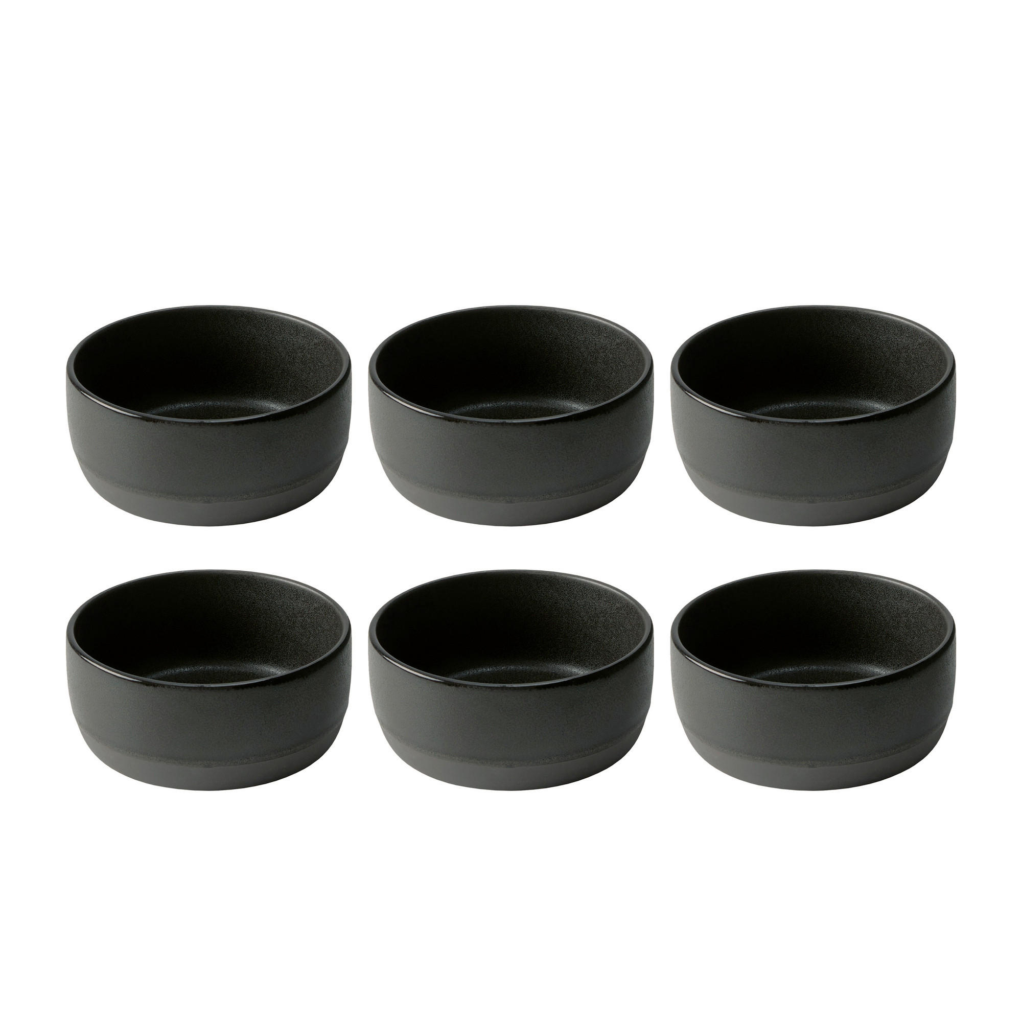 SCHÜSSELSET RAW 6-teilig 13,5 cm  - Schwarz Hochglanz, Basics, Keramik (13,5cm) - Aida