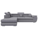 ECKSOFA Dunkelgrau Struktur  - Chromfarben/Dunkelgrau, KONVENTIONELL, Kunststoff/Textil (205/282cm) - Carryhome