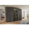 DREHTÜRENSCHRANK 301/223/60 cm 6-türig Graphitfarben  - Graphitfarben, Trend, Glas/Holzwerkstoff (301/223/60cm) - Novel