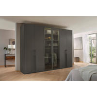 DREHTÜRENSCHRANK  in Graphitfarben  - Graphitfarben, Trend, Glas/Holzwerkstoff (301/223/60cm) - Novel