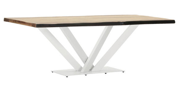 TISCHPLATTE      - Akaziefarben, Design, Holz (220/100/5cm) - Landscape