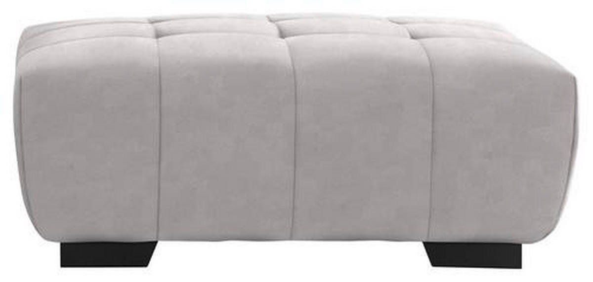 HOCKER in Textil Hellgrau  - Hellgrau/Schwarz, Konventionell, Textil/Metall (106/40/72cm) - Hom`in