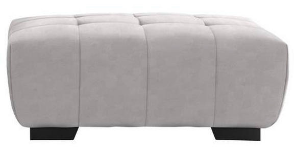 HOCKER in Textil Hellgrau - Hellgrau/Schwarz, KONVENTIONELL, Textil/Metall (106/40/72cm) - Hom`in