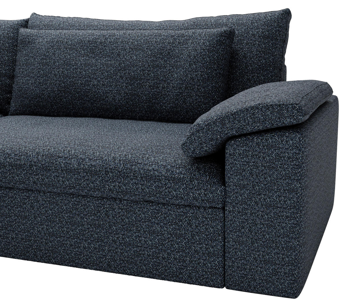 ECKSOFA  in Webstoff Blau  198/306 cm  - Blau/Schwarz, MODERN, Kunststoff/Textil (198/306cm) - Carryhome