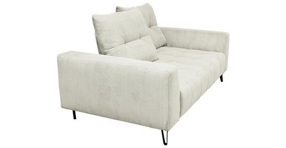 BIGSOFA  in Cord Naturfarben  - Schwarz/Naturfarben, KONVENTIONELL, Textil/Metall (246/100/116cm) - Carryhome