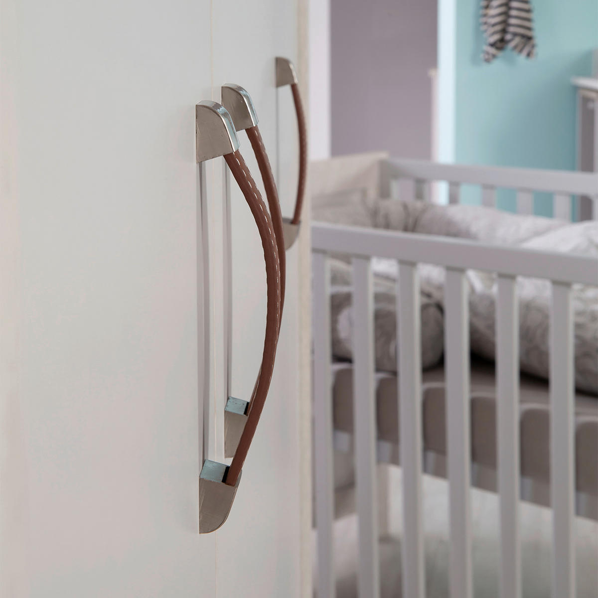 BABYKLEIDERSCHRANK roba Mila Grau, Weiß  - Weiß/Grau, Basics, Holzwerkstoff (136/189,5/52,5cm) - Roba