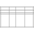 SCHWEBETÜRENSCHRANK  in Weiß  - Alufarben/Weiß, KONVENTIONELL, Glas/Holzwerkstoff (315/229/62cm) - Xora