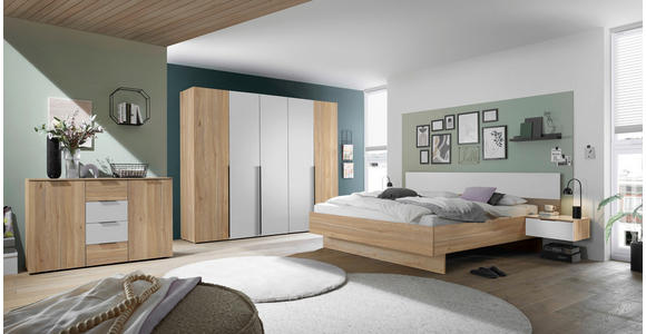 SIDEBOARD  in 135/89/40 cm  - Eichefarben/Schwarz, KONVENTIONELL, Holzwerkstoff/Kunststoff (135/89/40cm) - Carryhome
