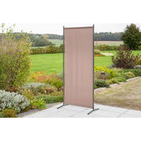 SICHTSCHUTZ - Taupe/Silberfarben, KONVENTIONELL, Textil/Metall (80/188/50cm) - Gardenson