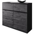 SCHUHSCHRANK 117/98/39 cm  - Anthrazit/Schwarz, Design, Holz/Metall (117/98/39cm) - Johann Jakob