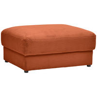 HOCKER in Textil Terracotta  - Terracotta/Schwarz, Modern, Kunststoff/Textil (100/47/80cm) - Carryhome