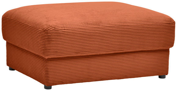 HOCKER in Textil Terracotta  - Terracotta/Schwarz, MODERN, Kunststoff/Textil (100/47/80cm) - Carryhome