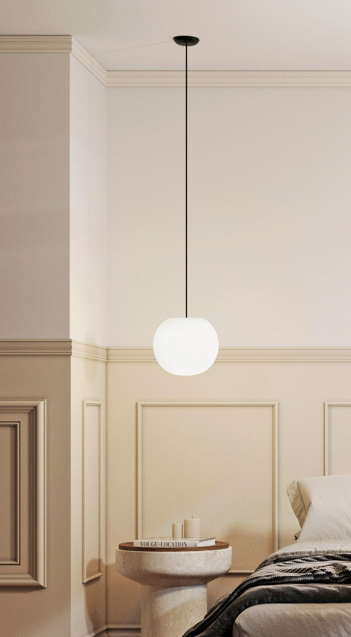 HÄNGELEUCHTE ACAI 26/150 cm   - Schwarz/Weiß, KONVENTIONELL, Glas/Metall (26/150cm)